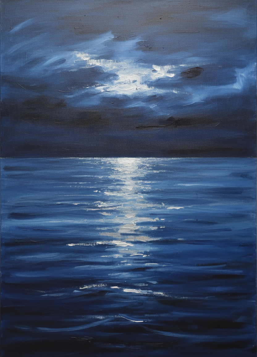Dagat ng Katahimikan – Sea of Stillness, contemporary Filipino minimalist painting