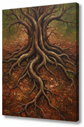 Ugat ng Lupa – Roots of the Earth, contemporary Filipino expressionist painting
