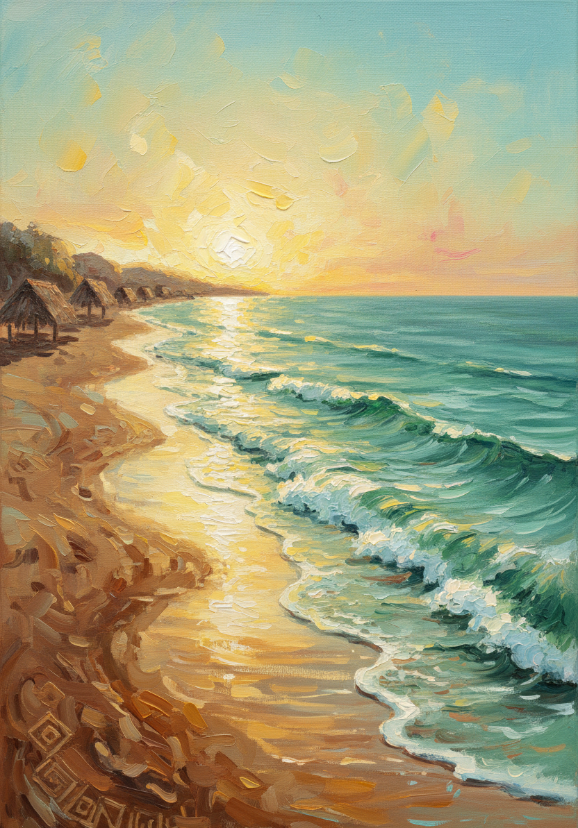 Dalampasigan ng Pag-asa – Shore of Hope, contemporary Filipino expressionist painting