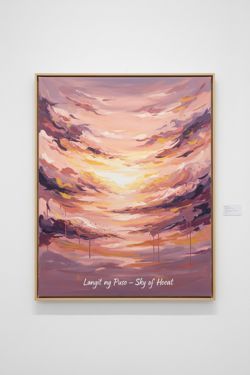 Langit ng Puso – Sky of the Heart, contemporary Filipino lyrical abstract painting